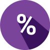 rebel financial percentage icon
