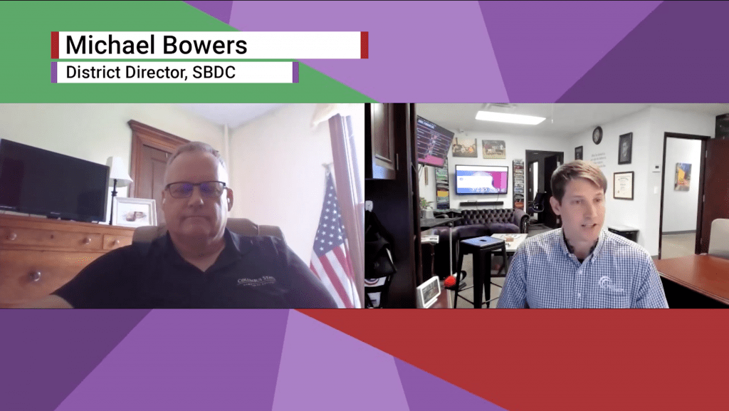 michael bowers of sbdc columbus talks to phil ratcliff of rebel financial